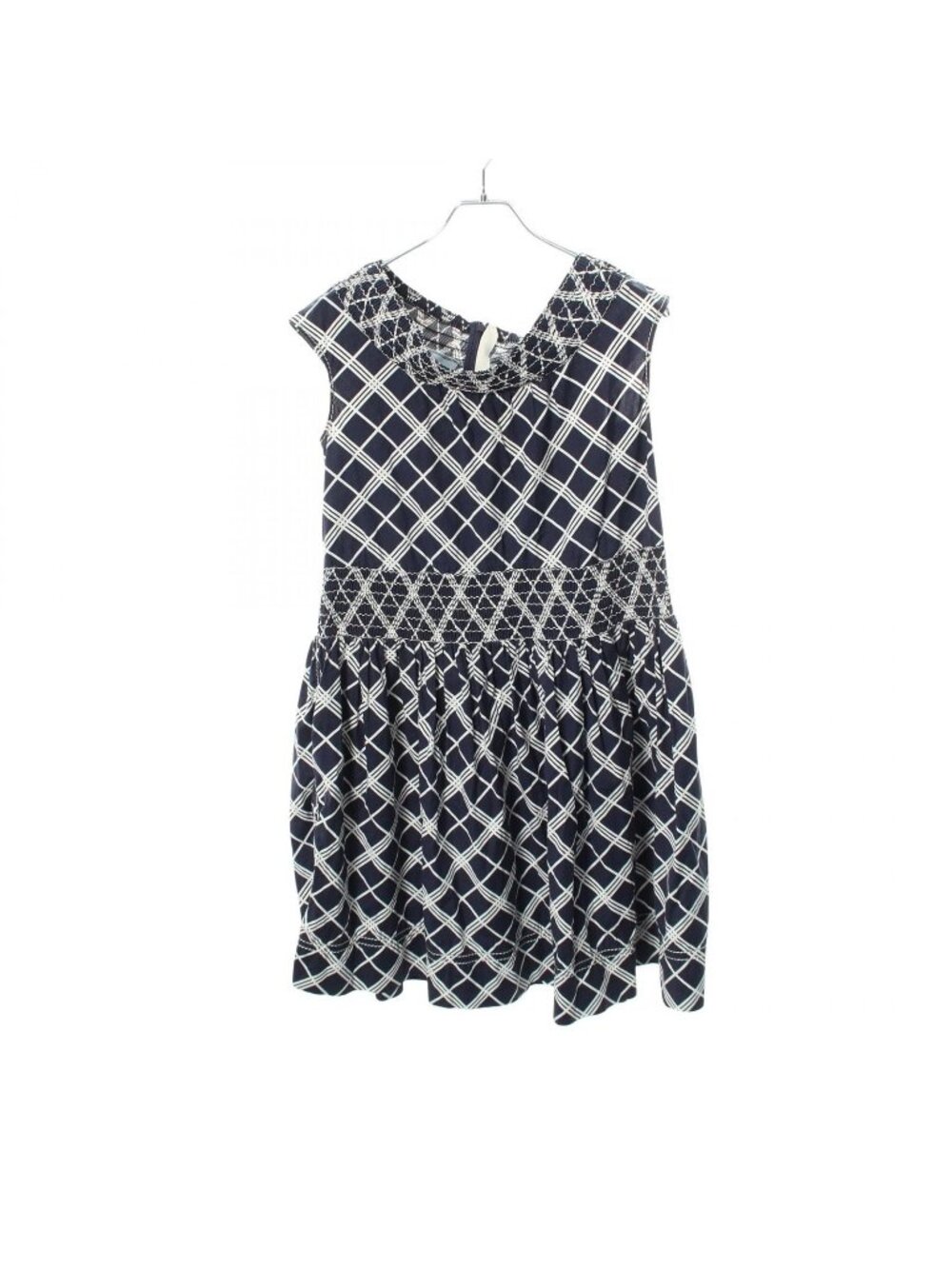 Prada Dress Plaid Sleeveless Cotton